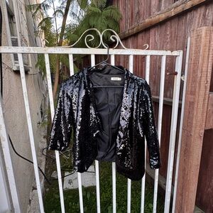 Essue Black Sequin Blazer